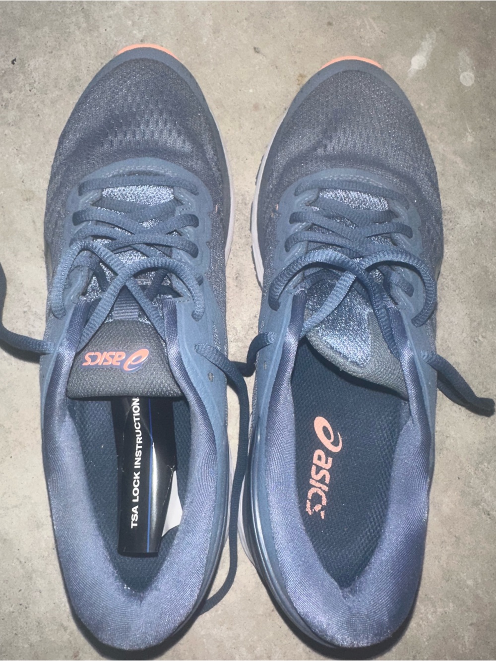 ASICS Navy and Orange Women Running Sneakers